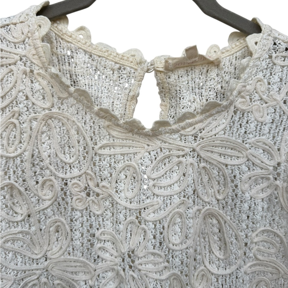 Solitaire Cream Lace Crop Top size Large - Picture 3 of 6